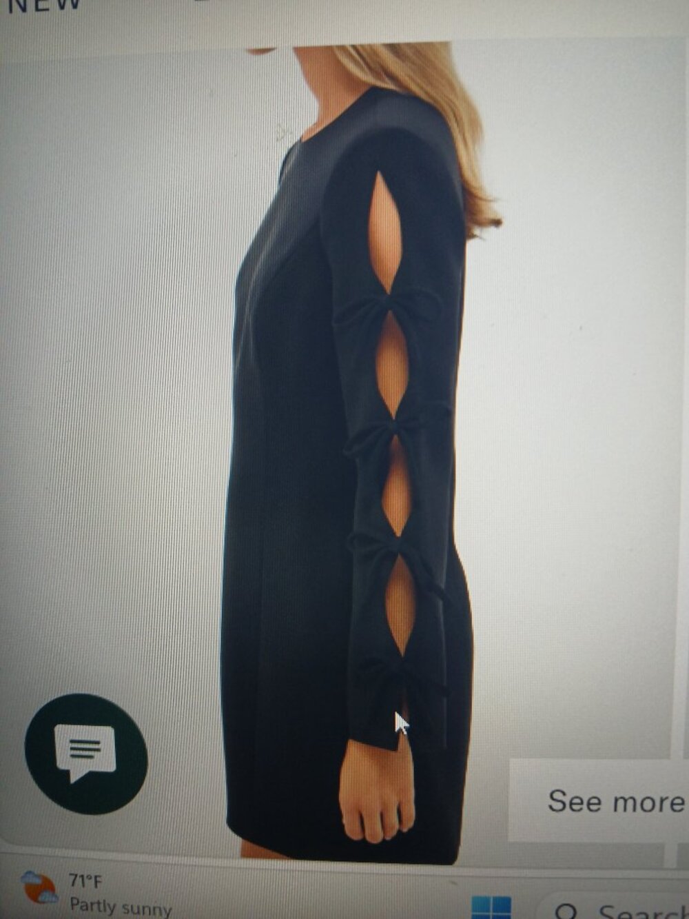 Hyacinth House Black Bow Sleeve Belinda Mini Dress $188 - Picture 2 of 3